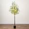 6ft. Potted Pre-Lit Artificial Olive Tree with Warm White LED Lights